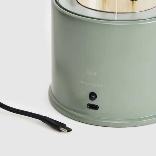 Lampe extérieur sans fil rechargeable The Muse / IP44 - TALA - Vert Pleasure Garden - Aluminium, Laiton massif, Verre borosilicaté