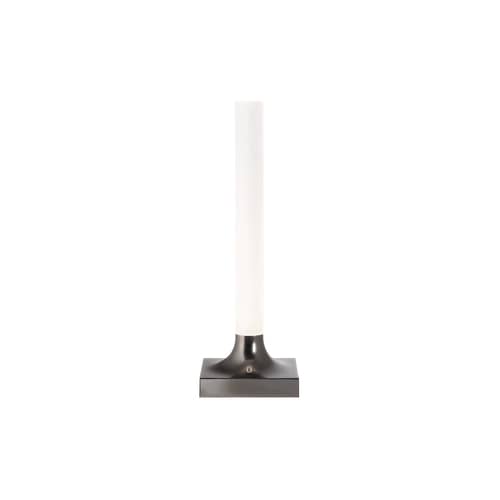 Lampe sans fil rechargeable Goodnight LED plastique métal - Kartell - Titanium mat - ABS recyclé, PMMA