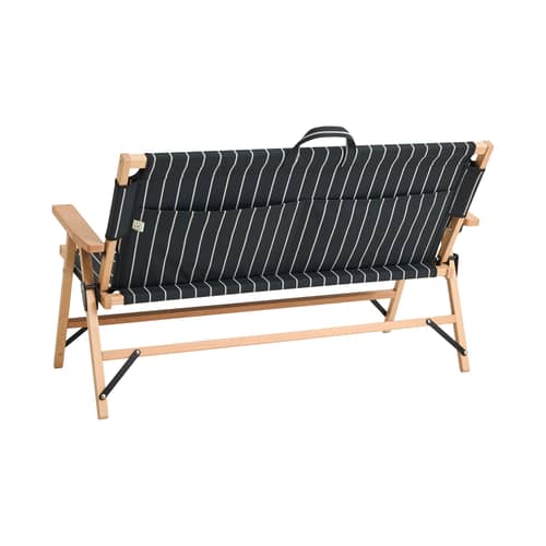 Outdoor Market 2-seater outdoor sofa textile black / L 117 cm - Jasper Morrison - Hay - Black - FSC-certified beech, Recycled polyester fabric