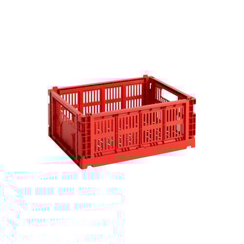 Panier Colour Crate plastique rouge Medium / 26,5 x 34,5 cm - Recyclé - Hay