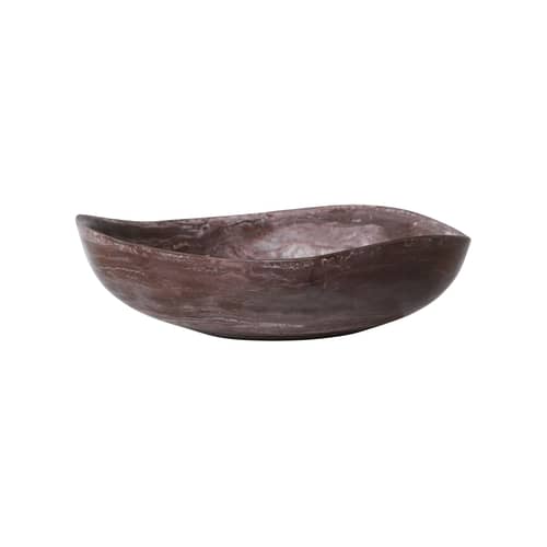 Insalatiera Patio materiale plastico marrone / Ø 28 x H 8 cm - Resina - HK LIVING - Bordeaux - Resina