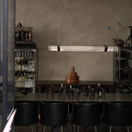 Seagull LED Pendant plastic material transparent / L 120 cm - DCW éditions - L 120 cm / Bronze - PMMA, Steel