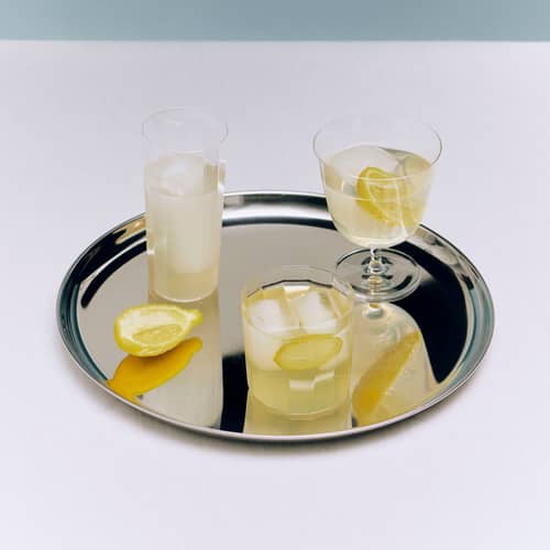 Plat de service Essential Round métal / Ø 32 cm - Hay - Ø 32 cm - Acier inoxydable poli