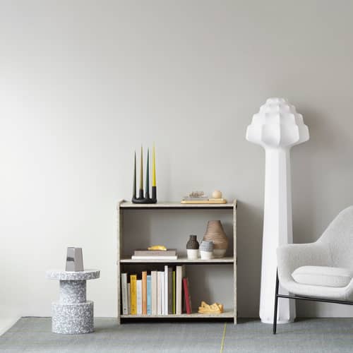 Sgabello Bit materiale plastico grigio / H 42 cm - Riciclato - Normann Copenhagen - Grigio - Polietilene riciclato