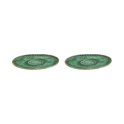 Set de 2 soucoupes pour tasse à cappuccino Verde Lanza - Serax - Set 2 soucoupes - Grès émaillé