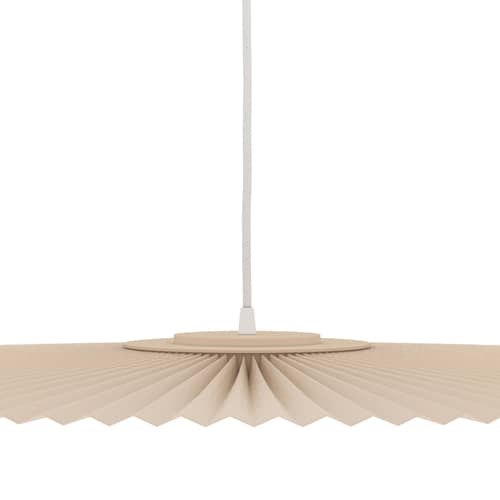 Suspension Carmen Medium / LED - Ø 90 cm - Hartô - Sable doré - Métal peint, Textile contrecollé sur PET