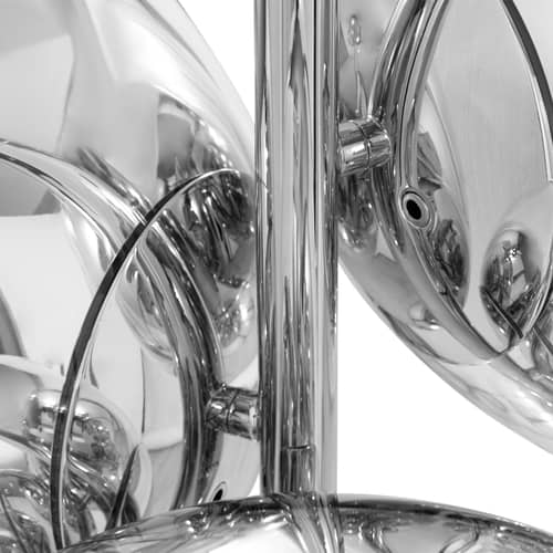 Suspension Melt Chandelier Mini plastique argent / LED / Ø 54 x H 63 cm / Polycarbonate métallisé (change de couleur) - Tom Dixon - Argent - Acier, Polycarbonate soufflé