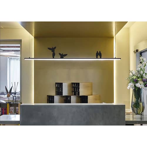 Suspension Phil n°B / Tourterelles - LED / L 150 cm - Mogg - Tourterelles - Métal peint