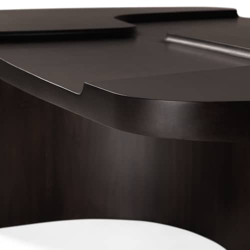 Tavolino Brutalist legno marrone / 143 x 75 x H 37 cm - Ethnicraft - Mogano rosa bruno - Mogano massiccio tinto