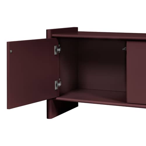 Rali TV unit wood red / L 160 x H 58 cm - NOO.MA - Blueberry Wine - MDF