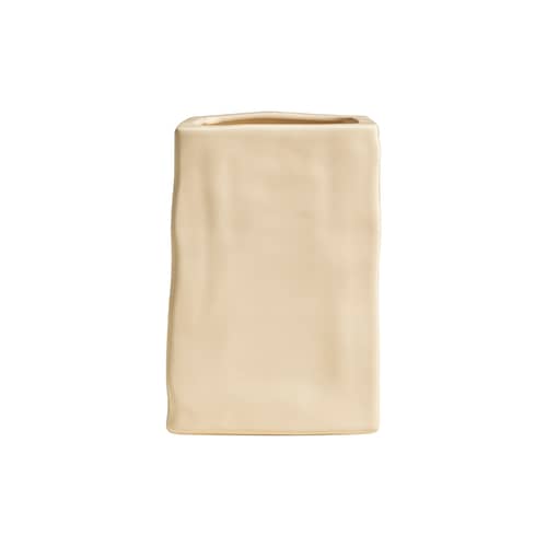 Vase Nomad céramique beige / 10 x 12 x H 18 cm - Maison Sarah Lavoine - Ecru - Faïence émaillée