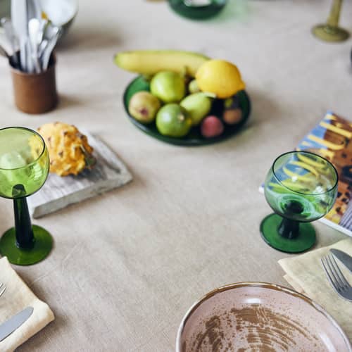 Verre à vin The emeralds Low vert / H 11,5 cm - Set de 4 / 25 cl - HK LIVING - Vert Lime - Verre