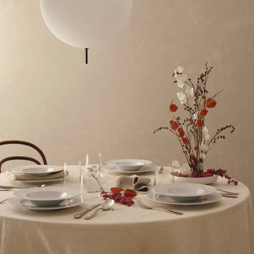 Set 4 assiettes creuses La Bella Tavola -  céramique blanc / Ettore Sottsass - Alessi - Blanc uni - Porcelaine fine