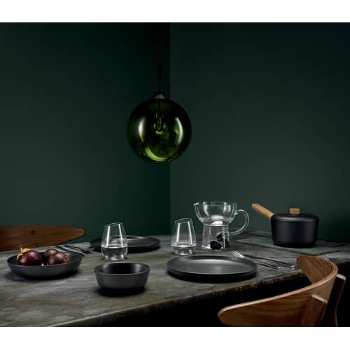 Assiette creuse Nordic Kitchen céramique noir / Ø 20 cm - Grès - Eva Trio - Ø 20 cm / Noir mat - Grès