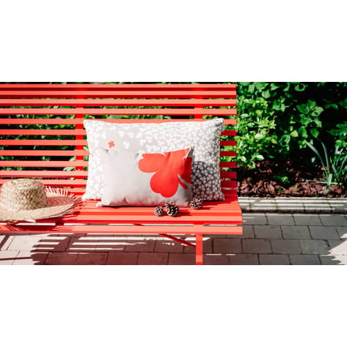 Banc avec dossier Louisiane métal vert gris / L 150 cm - Métal - Fermob - Romarin - Acier électrozingué