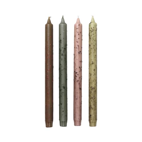 Bougie longue Mura / Set de 4 - H 30 cm - Ferm Living - Multicolore - Stéarine végétale