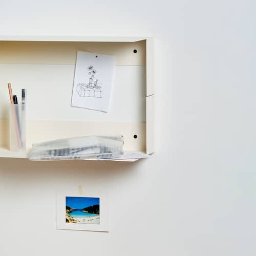 Étagère Pli Floating métal blanc / 45 x 20 cm - TIPTOE - Blanc crème - Acier thermolaqué