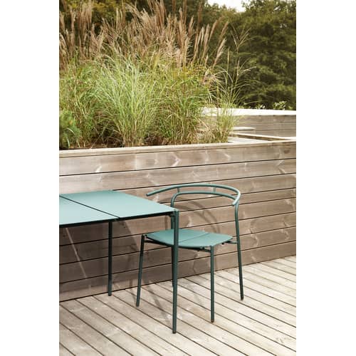 Fauteuil Novo métal multicolore / Métal / Modèle d\'exposition - AYTM - Taupe - Acier, Aluminium