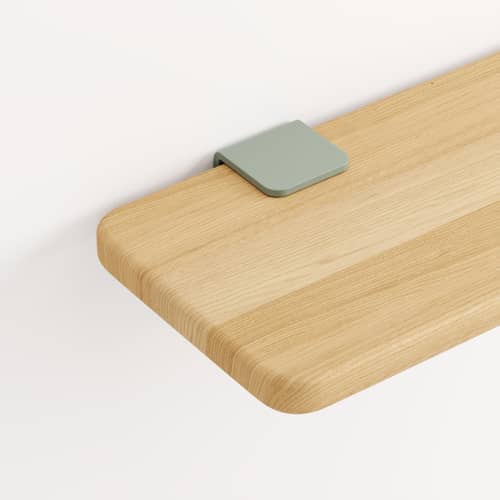Fixation murale Bracket métal gris / Avec étau - Pour créer étagère - TIPTOE - Gris Eucalyptus - Acier thermolaqué