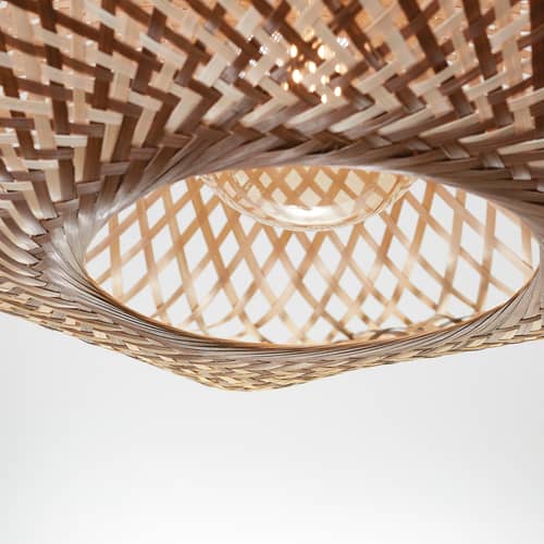 Madura Pendant wood beige / Ø 87 x H 20 cm - Bamboo - GOOD&MOJO - / Ø 87 cm - Brown & Natural - Bamboo, Iron