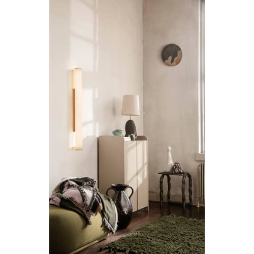 Rangement Sill / L 70 x H 110 cm - MDF rainuré - Ferm Living - Beige Cachemire - MDF peint