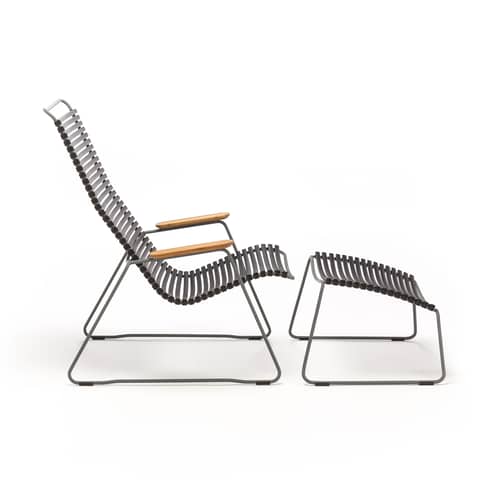 Repose-pieds Click - Houe - Vert olive - Métal, Plastique