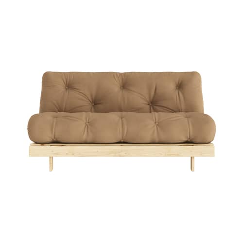 Canapé convertible Roots / L 160 cm - 3 positions / Structure pin clair - KARUP DESIGN - Moka 755 / Pin clair - Fibres recyclées mélangées, Mousse, Pin massif certifié FSC, Tissu