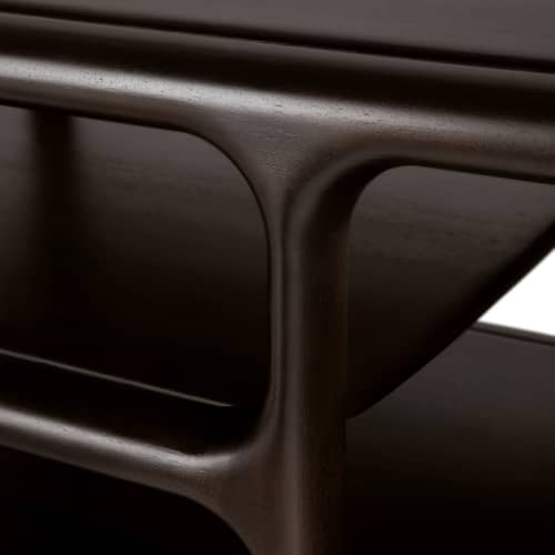 Tavolino Eda legno marrone / 150 x 60 cm x H 40 cm - Ethnicraft - Mogano marrone scuro - Mogano massiccio