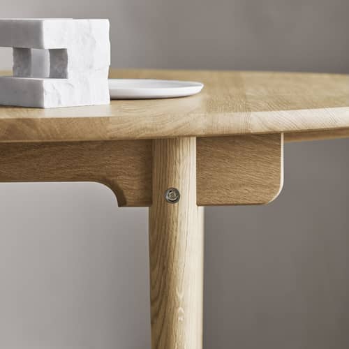 Tavolo ovale CH337 legno naturale / 115 x 140 cm - Wegner, 1962 / Possibilità di inserire 2 allunghe - CARL HANSEN & SON - Tavolo / Rovere oliato - Massello di quercia oliato