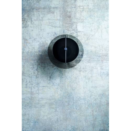 Wandleuchte Delumina LED glas grau schwarz / Glas - Ø 25 cm / Intensität & Farbe einstellbar - DCW éditions - Rauchfarben transparent / Undurchsichtig schwarz - Glas, Stahl
