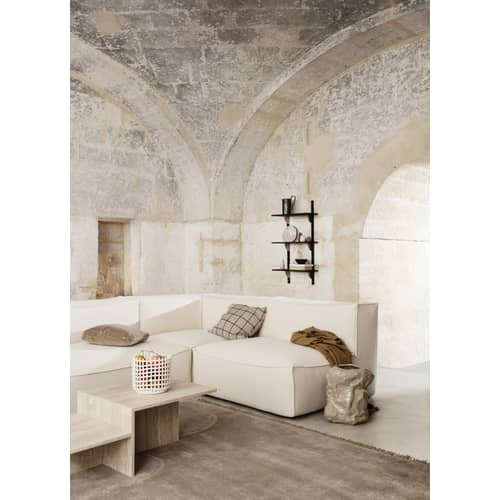 Ceramic Large Basket ceramic white / Ø 23.5 x H 21 cm - Hand-made - Ferm Living - Off white - Ceramic