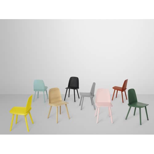 Chaise Nerd bois naturel - Muuto - Chêne - Chêne massif, Contreplaqué de chêne