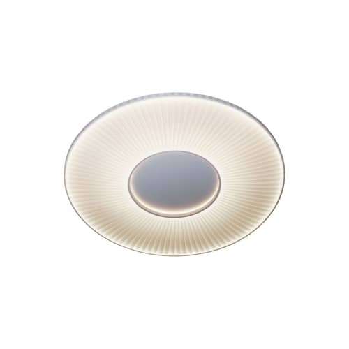 Applique Iris / Plafonnier - LED - Ø 80 cm - Dix Heures Dix - Ø 80 cm / Tissu blanc - Aluminium, Tissu acrylique plissé