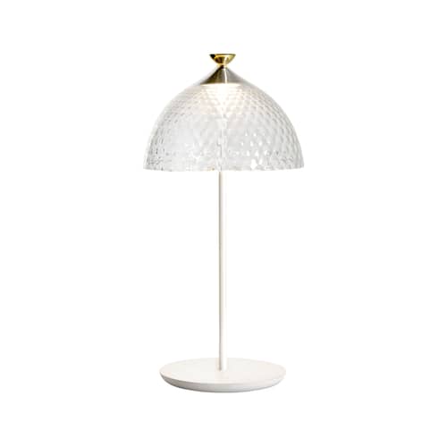 Lampe de table Pumo LED transparent / Recyclé - Kartell - Transparent / Blanc - Aluminium, PMMA recyclé