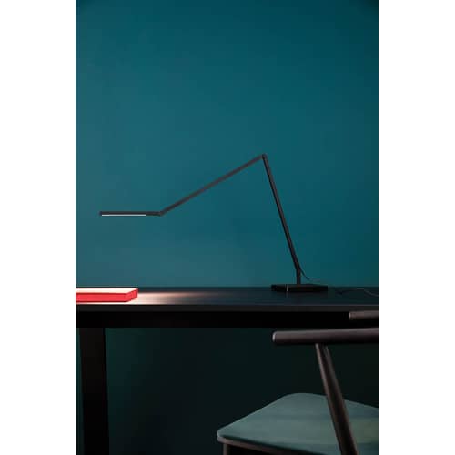 Lampe de table Untitled Linear LED métal noir / Orientable - Nemo - Tête plate / Noir - Aluminium, Technopolymère