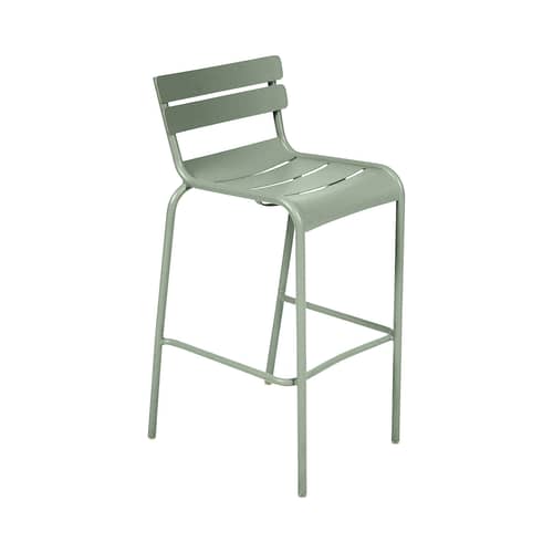 Hochstuhl Luxembourg metall grün / H 80 cm -  Aluminium - Fermob - Kaktus - lackiertes Aluminium