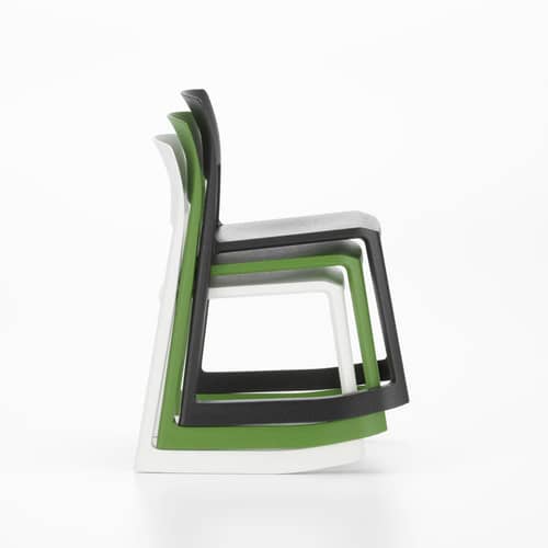 Miniatura Tip Ton materiale plastico multicolore / Set di 3 - Vitra - Nero, Bianco, verde - ABS