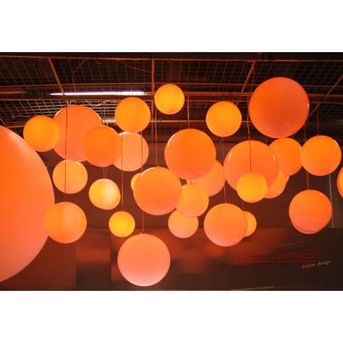 Globo Outdoor pendant plastic material white / Ø 30 cm - Slide - White - Ø 30 cm - Recyclable polyethylene