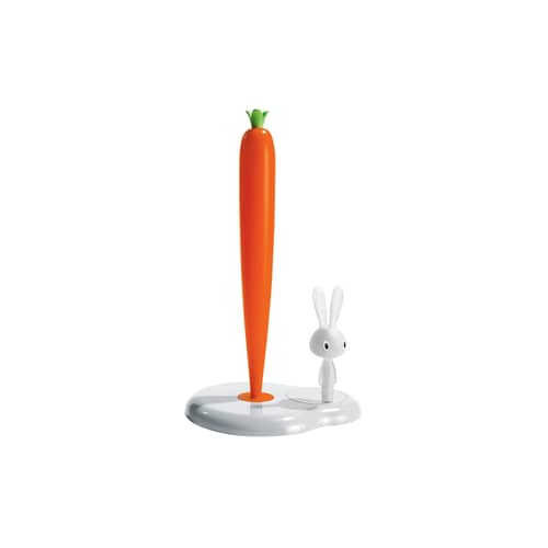 Porte-rouleau essuie-tout Bunny and carrot plastique blanc - Alessi - Blanc - Résine thermoplastique