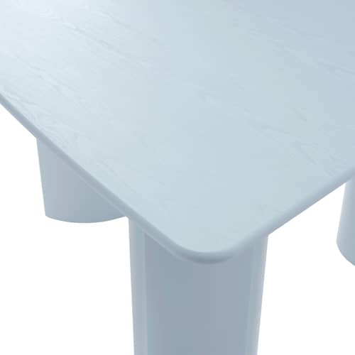 rechteckiger Tisch Re-Norm holz blau / 130 x 120 cm - Muuto - Hellblau - Getöntes Eschenfurnier