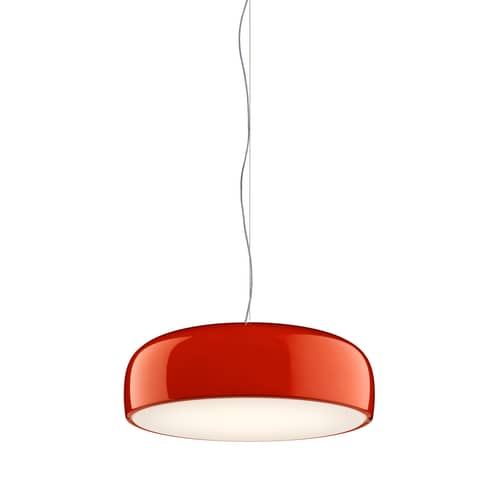 Sospensione Smithfield metallo rosso / Ø 60 cm - Alluminio - Flos - Rosso - alluminio verniciato