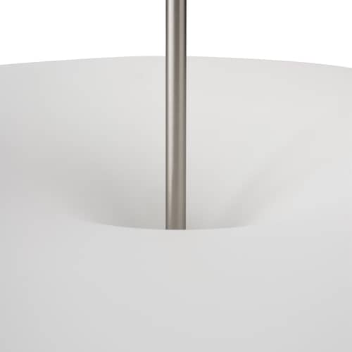 Suspension Kantarell LED métal blanc / Ø 60 cm - NEW WORKS - Blanc & nickel - Acier, Aluminium