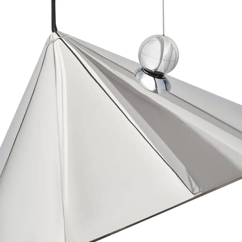 Suspension Pose LED métal argent / Ø 43 x H 30 cm - Orientable - Tom Dixon - Argent - Acier