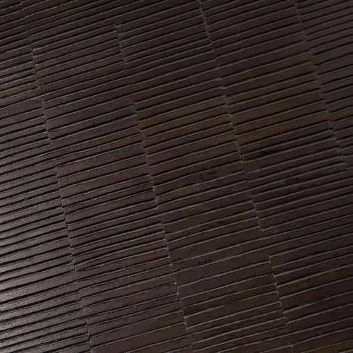 Table basse Grooves bois / 170 x 120 x H 34 cm - Ethnicraft - 170 x 120 cm - Teck massif teinté