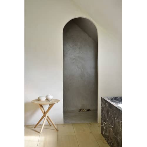 Table d\'appoint Mikado bois naturel / Chêne massif - Ø 50 cm - Ethnicraft - Chêne - Chêne massif