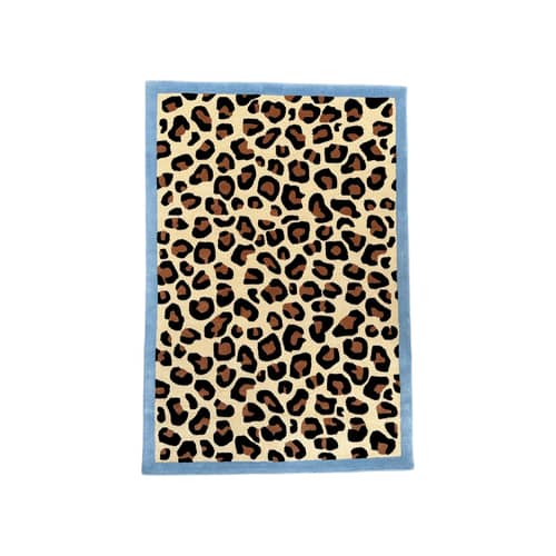 Tapis Blue Leopard / 180 x 120 cm - Laine tuftée main - COLORTHERAPIS - 180 x 120 cm / Marron & bleu - Laine de Nouvelle-Zélande