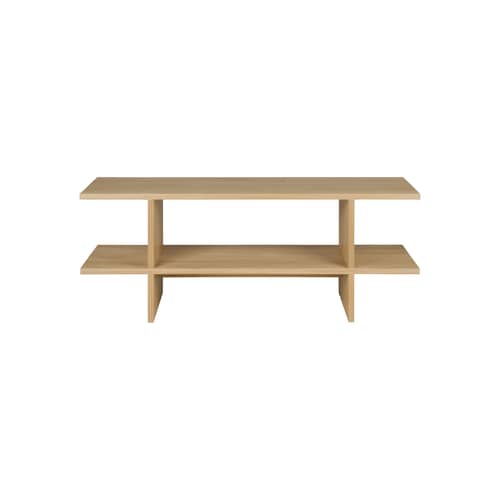 Console bassa Kabuki legno naturale / Tavolino - 103 x 30 x H 40 cm - Ethnicraft - Rovere naturale - Rovere massello