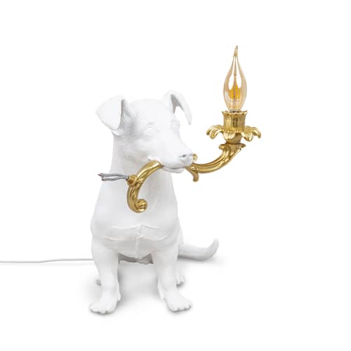 Lampe de table Rio Lamp plastique blanc or / Résine - Seletti - Blanc & or - Résine