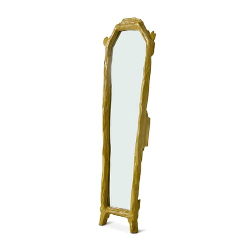 Miroir à poser Antique by Teun Zwets / 56 x 193 cm - HK LIVING - Kaki - Bois de sungkai, Verre