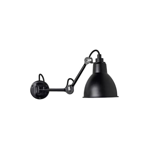 N°204 Wall light metal black Lampe Gras - DCW éditions - Black satin - Aluminium, Steel